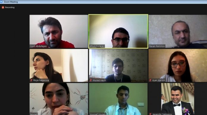 Undergraduate students defend their dissertations online