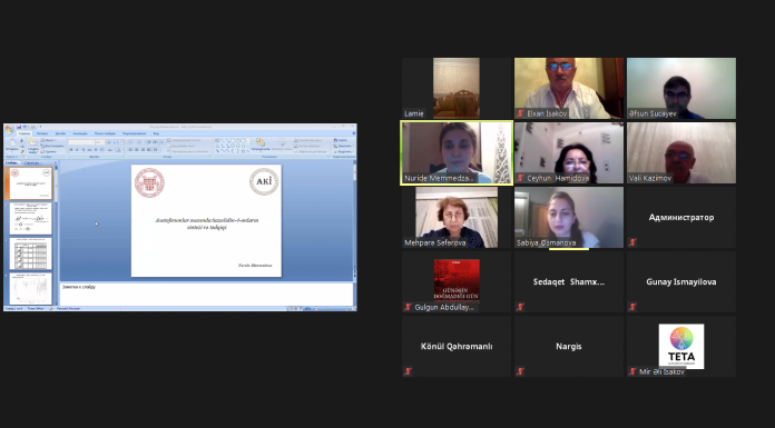 The Institute of Chemistry of Additives of Azerbaijan National Academy of Sciences held an online seminar for young scientists, dedicated to May 28 – Republic Day